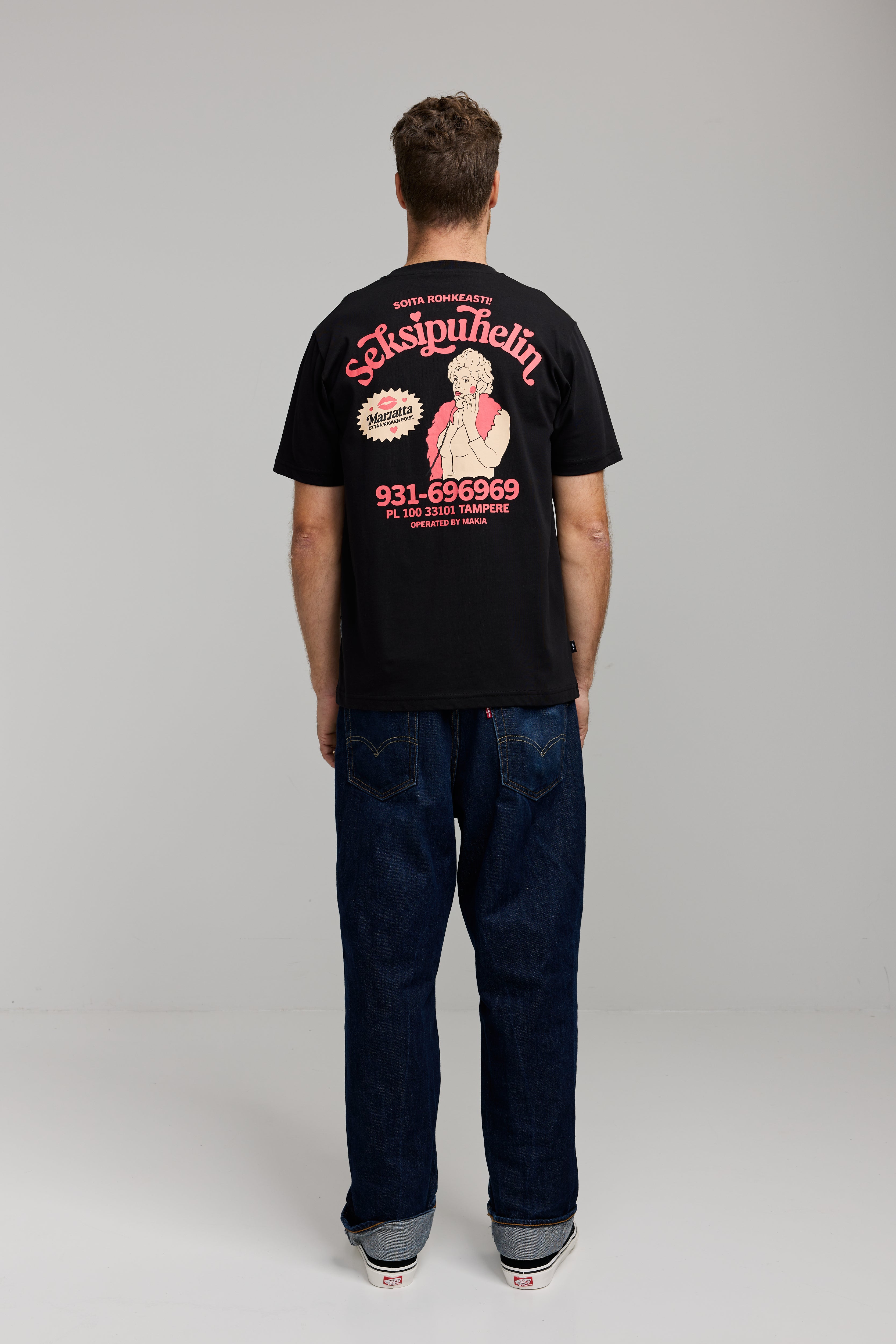 Makia Kummeli Seksipuhelin T-shirt, musta