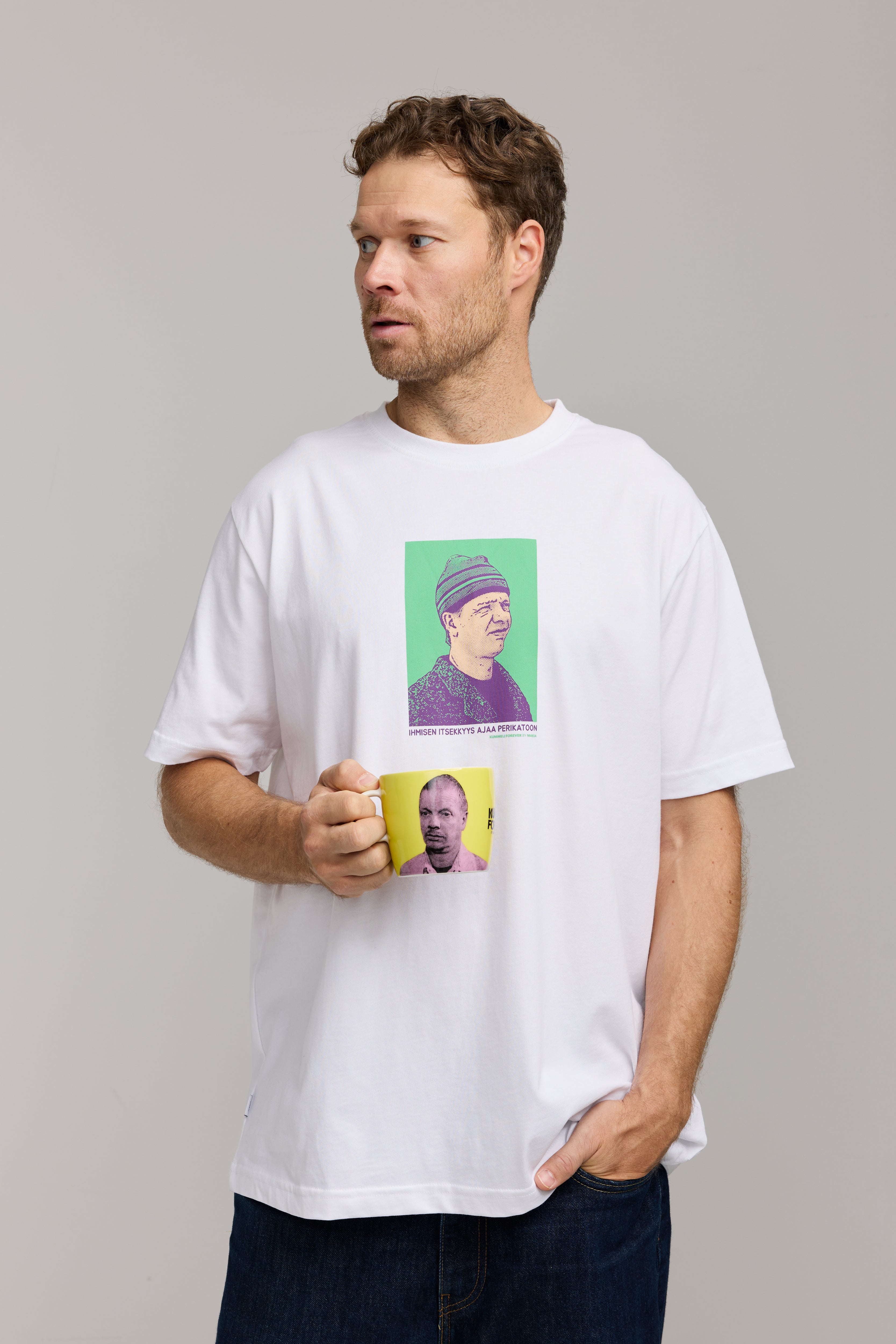 Makia Kummeli Ympäristöruutu T-shirt, valkoinen