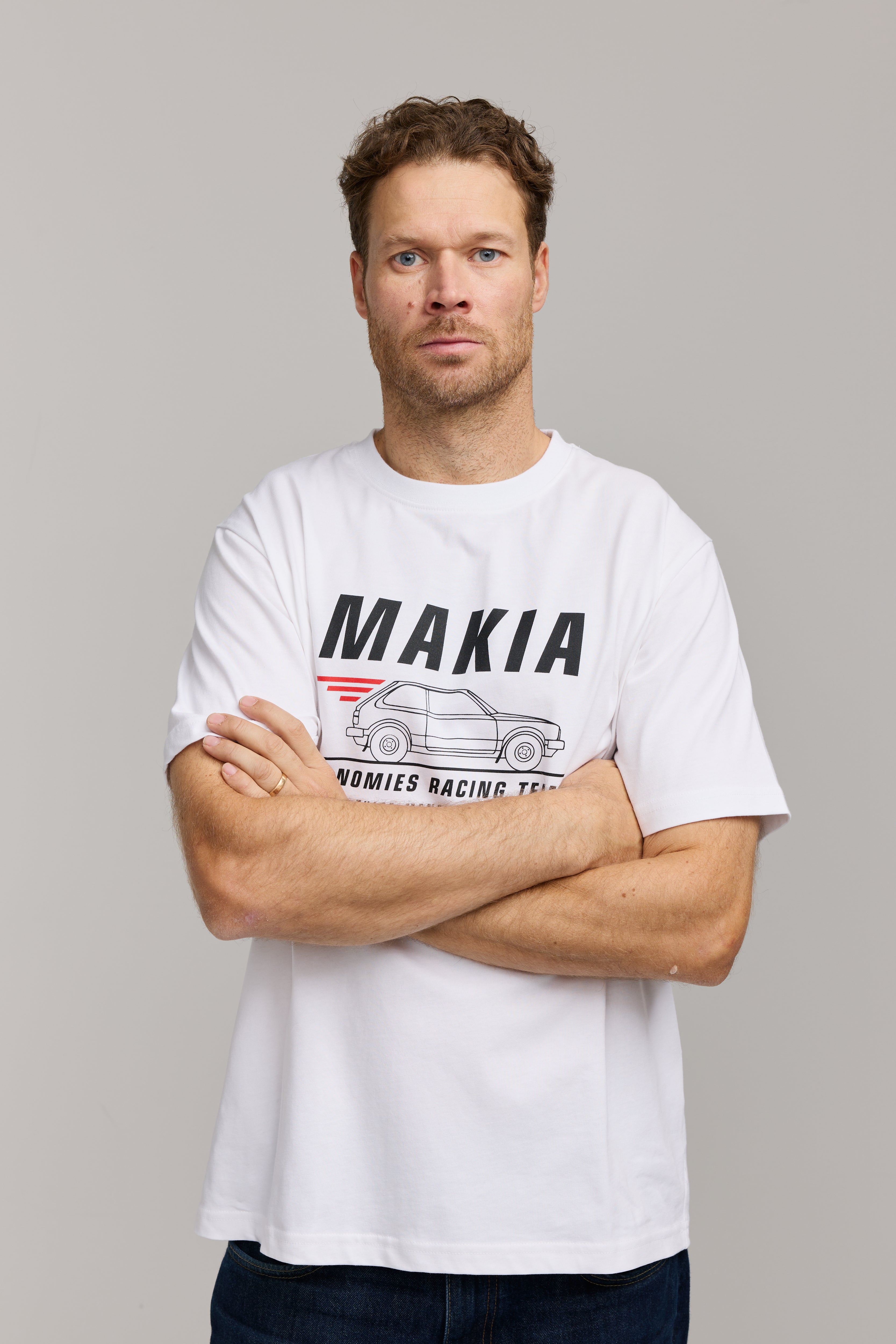 Makia Kummeli Racing T-shirt, valkoinen