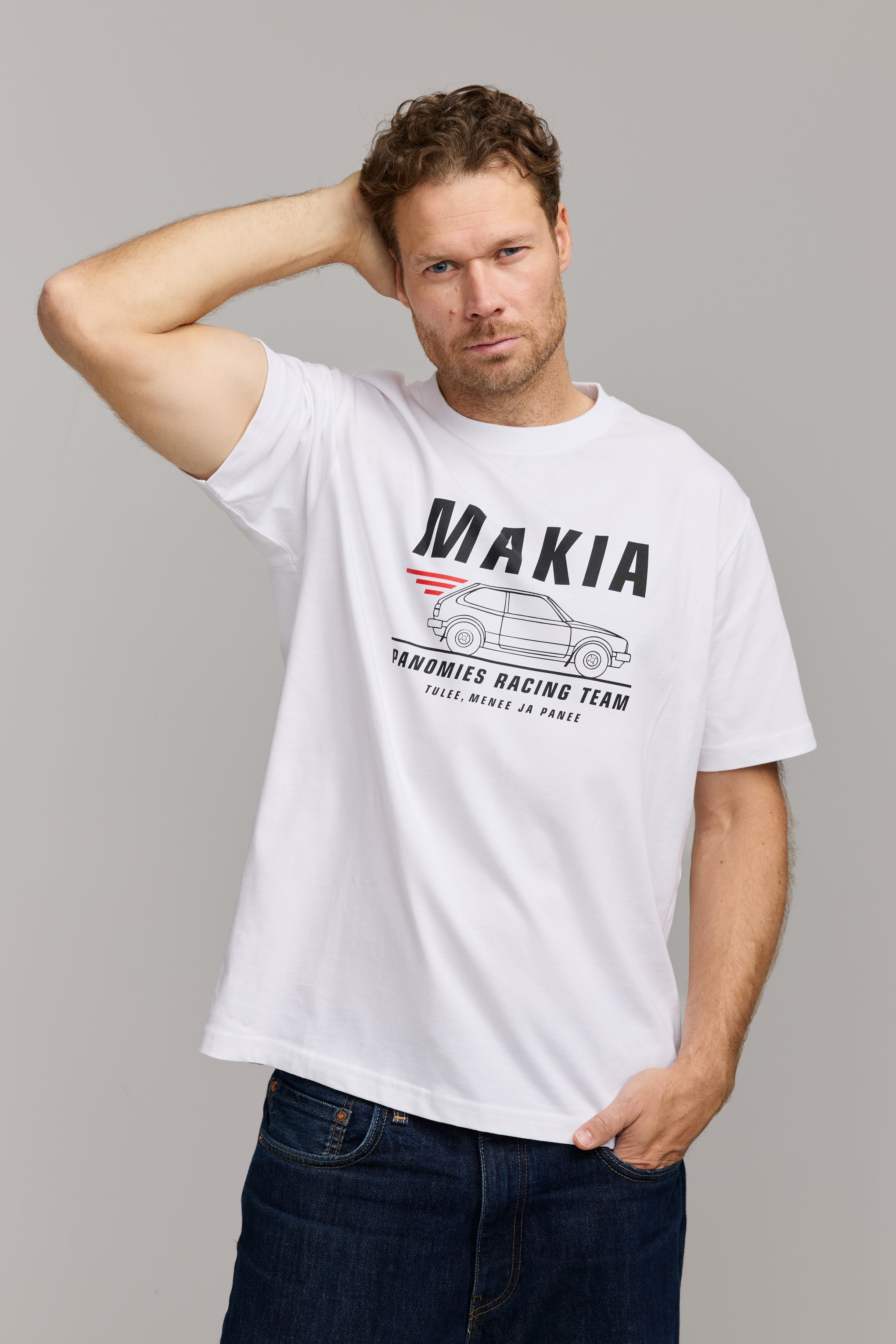 Makia Kummeli Racing T-shirt, valkoinen