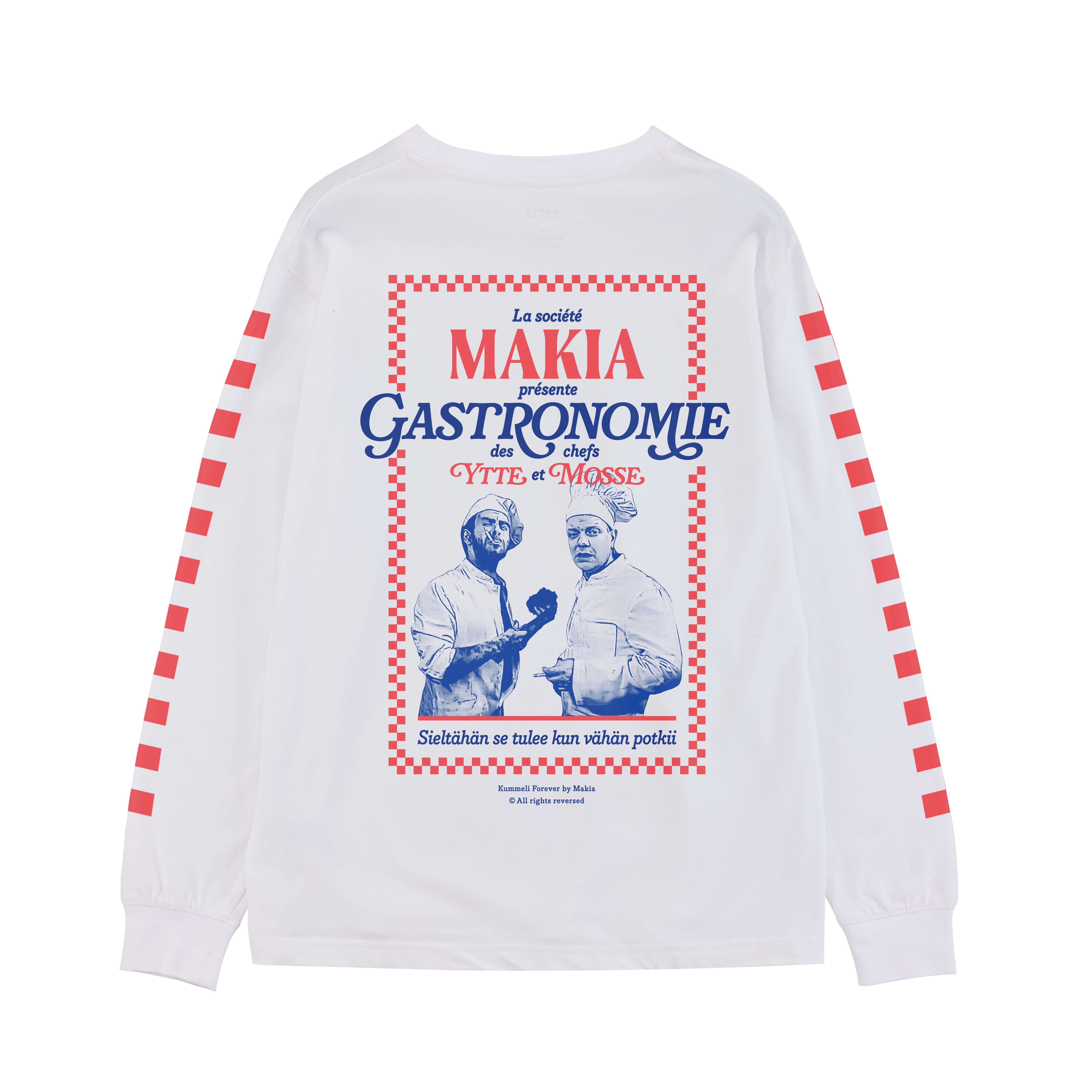 Makia Kummeli Gastronomie Long Sleeve, valkoinen