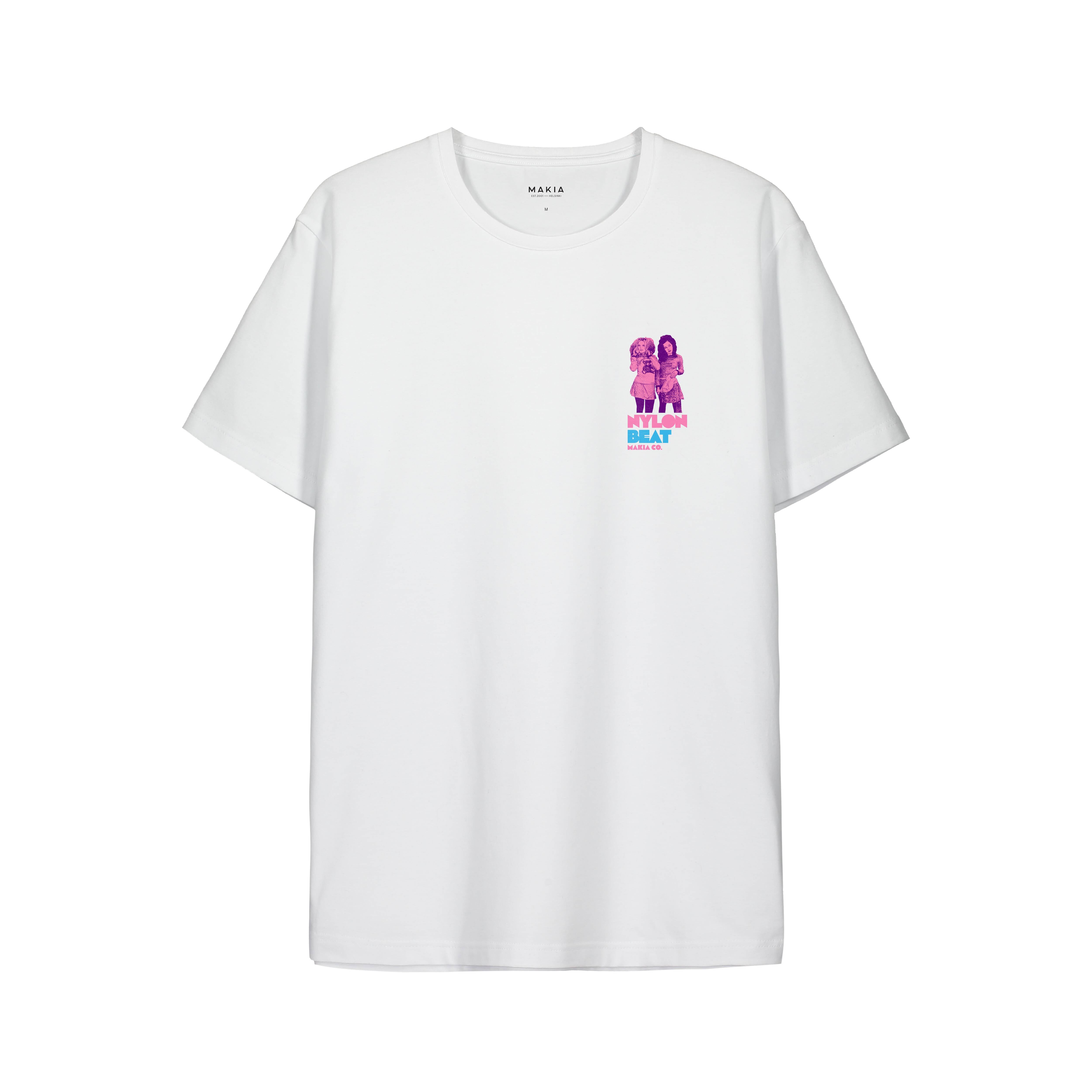 Makia x Nylon Beat t-paita Jonna&Erin T-Shirt, valkoinen