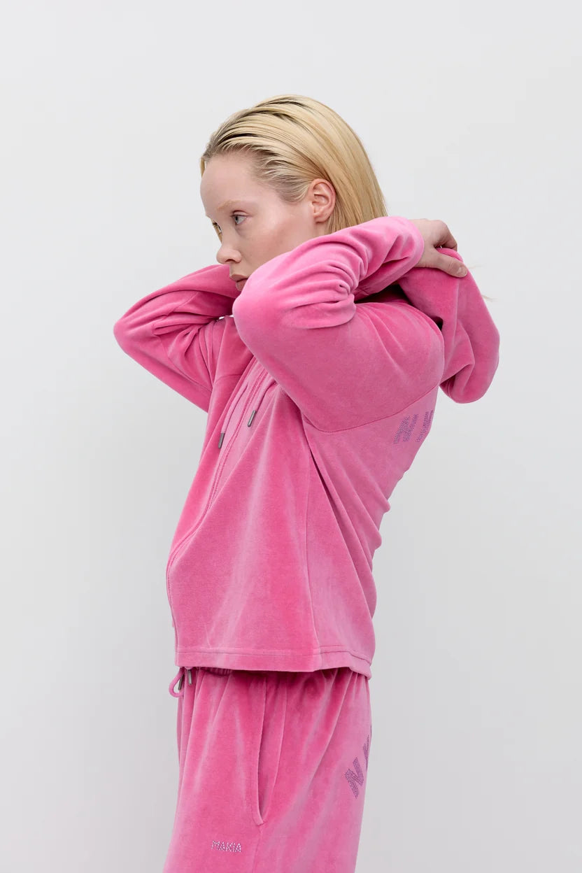 Makia x Nylon Beat huppari Nylon Zip Hoodie, vaaleanpunainen