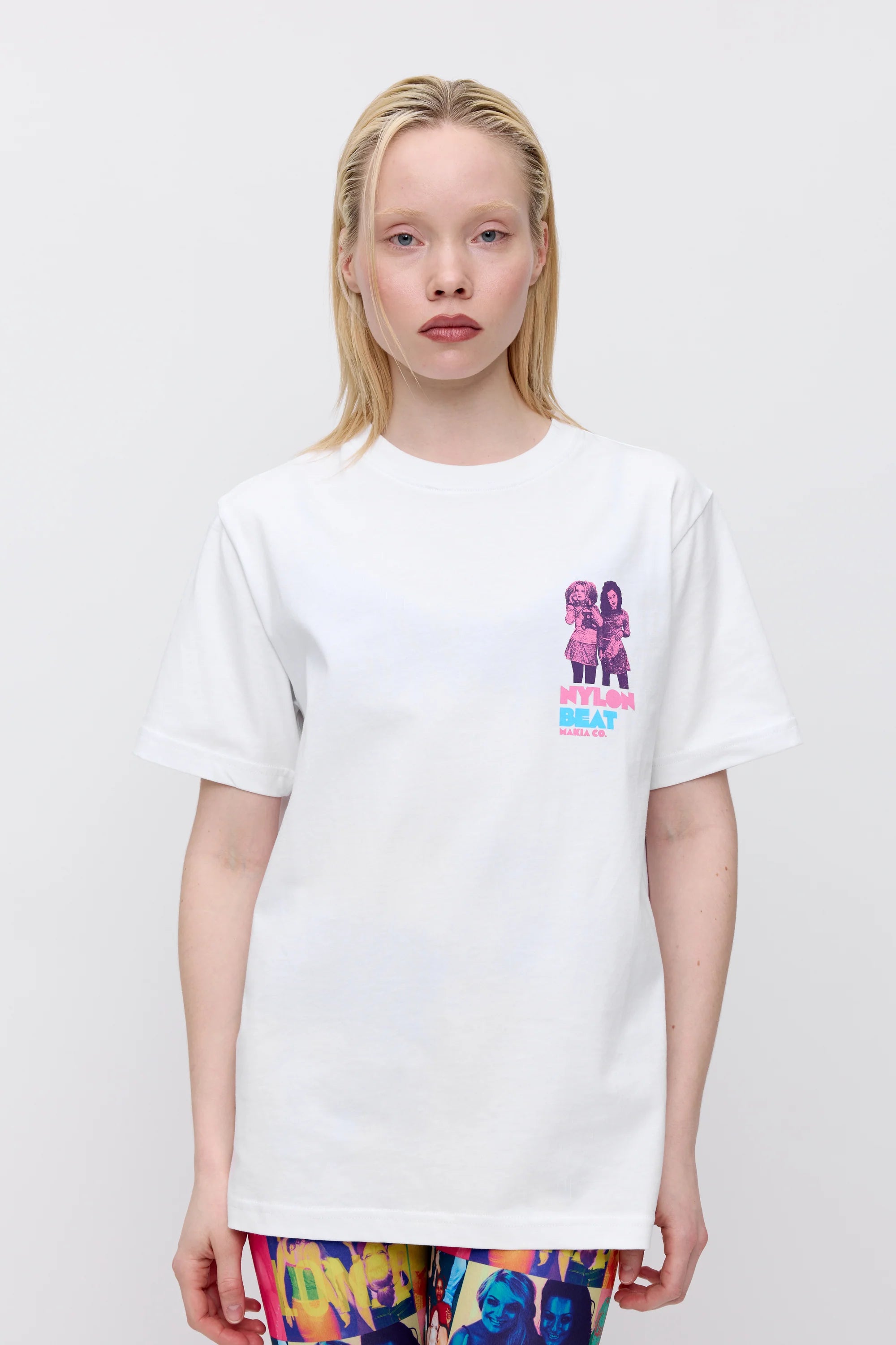 Makia x Nylon Beat t-paita Jonna&Erin T-Shirt, valkoinen
