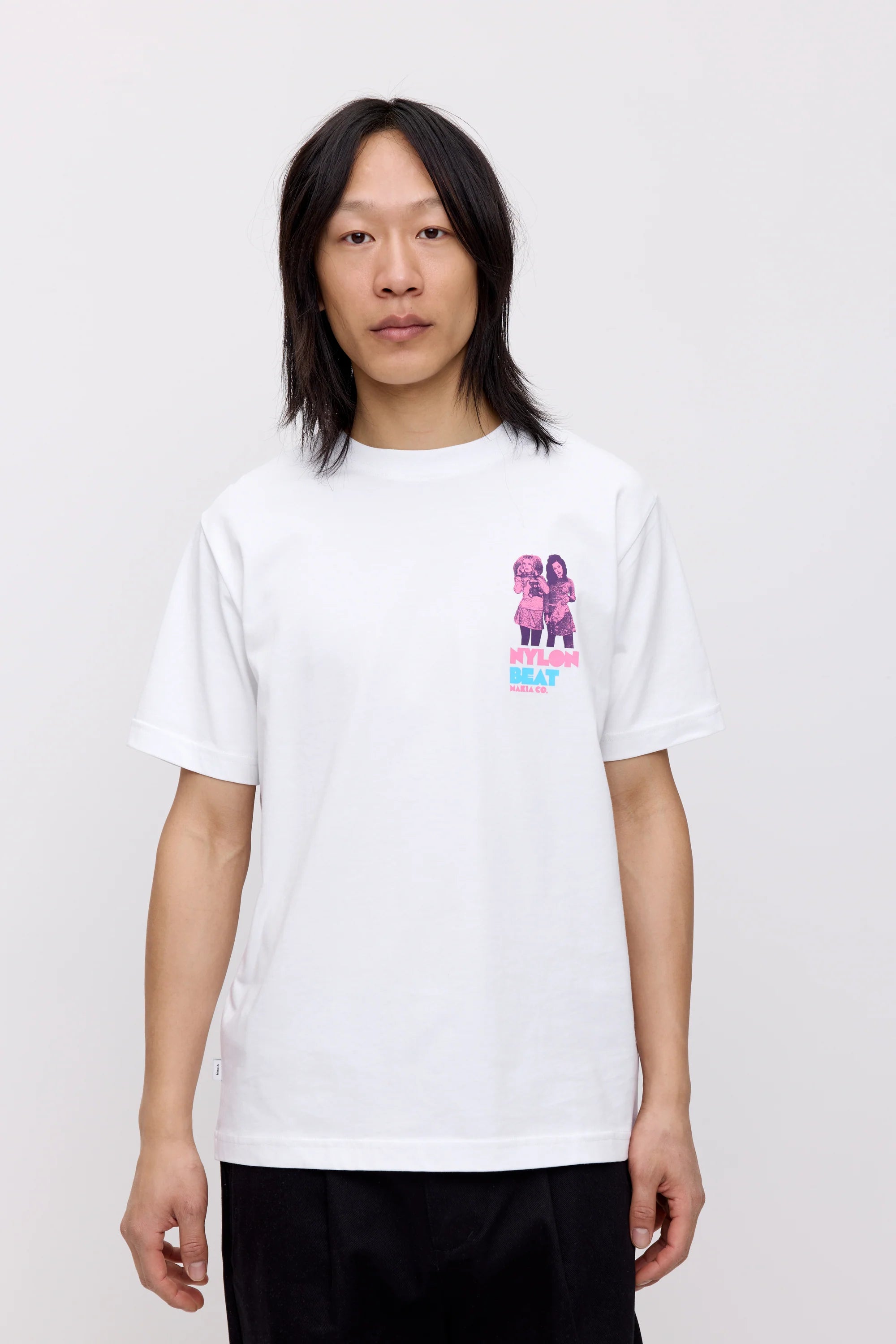 Makia x Nylon Beat t-paita Jonna&Erin T-Shirt, valkoinen