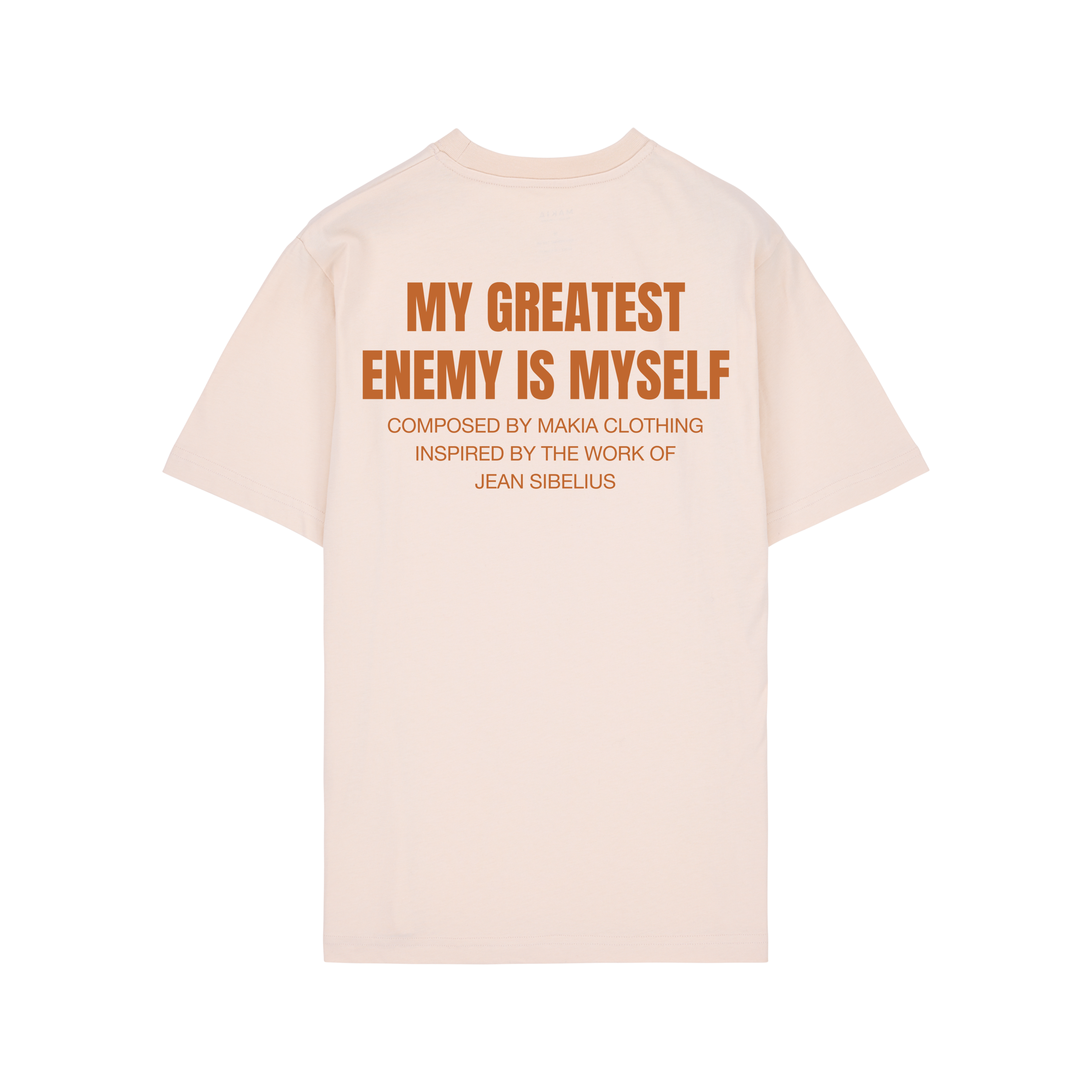 Makia x Sibelius miesten T-paita Sibelius Greatest Enemy, luonnonvalkoinen