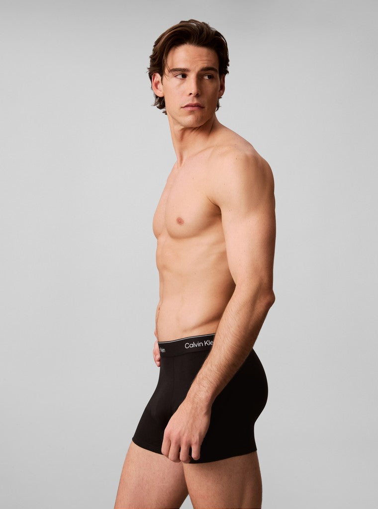 Calvin Klein miesten alushousut Relaxed Fit Trunk 3 Pack Icon Cotton Stretch, viininpunainen