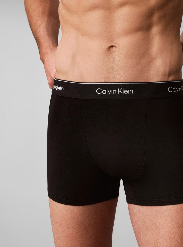 Calvin Klein miesten alushousut Relaxed Fit Trunk 3 Pack Icon Cotton Stretch, viininpunainen