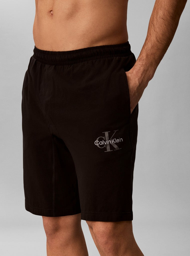 Calvin Klein miesten pyjamashortsit Monogram Sleep Short, musta