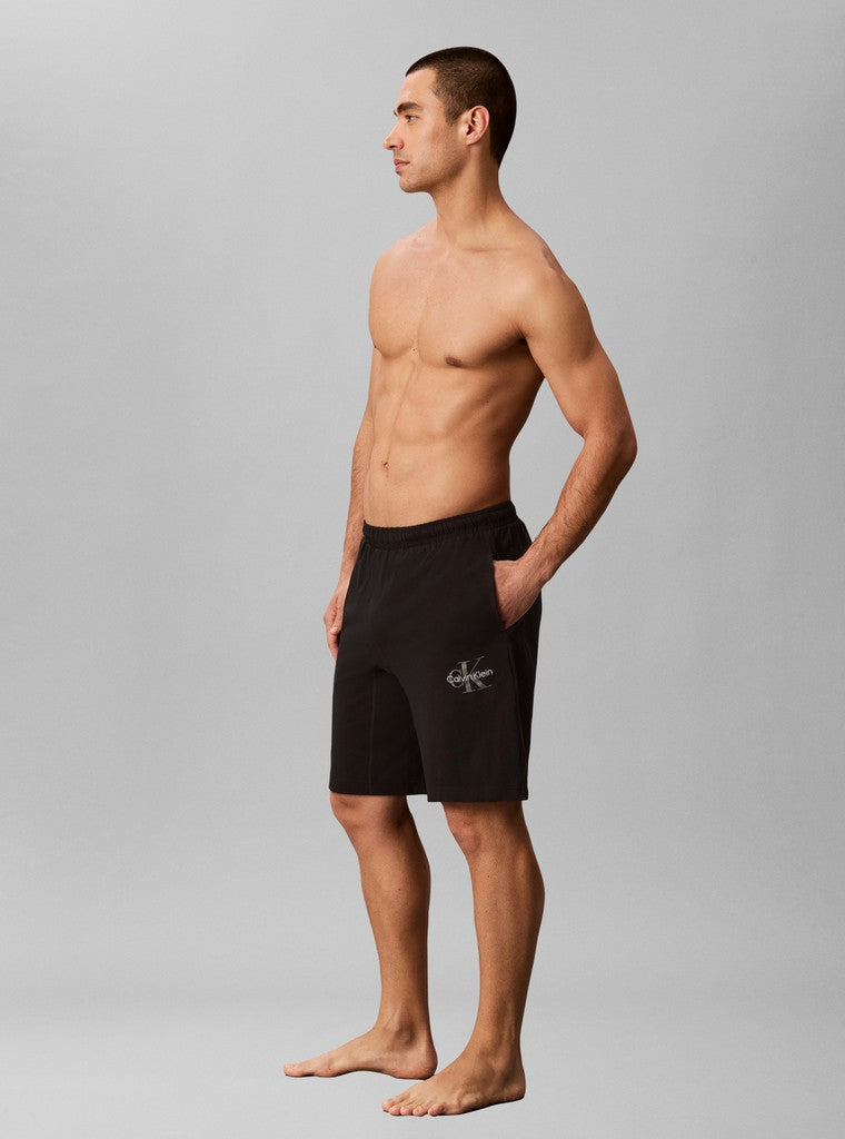 Calvin Klein miesten pyjamashortsit Monogram Sleep Short, musta