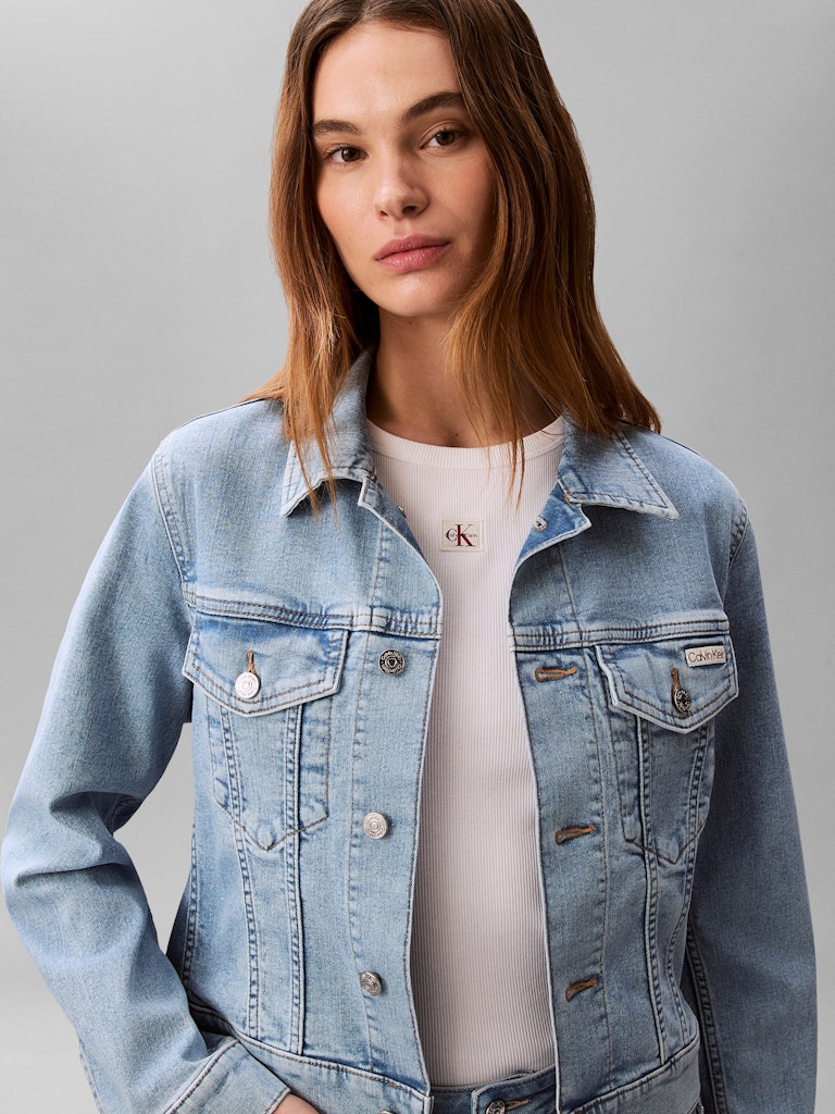 Calvin Klein Jeans naisten farkkutakki LS Classic Trucker Coastal Light, sininen indigo