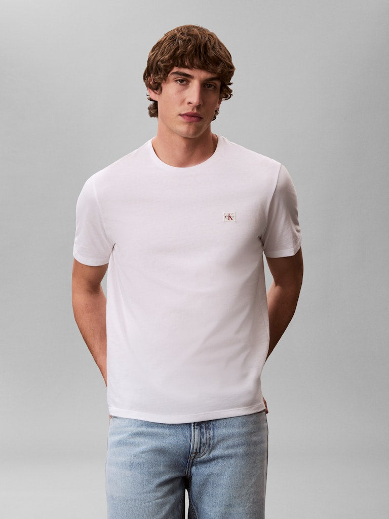 Calvin Klein Jeans miesten t-paita K SS Badge Tee, valkoinen
