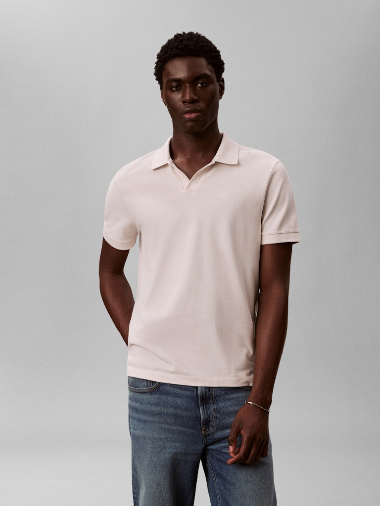 Calvin Klein Jeans miesten pikeepaita SS Open Collar Casual Pique Polo, kerma
