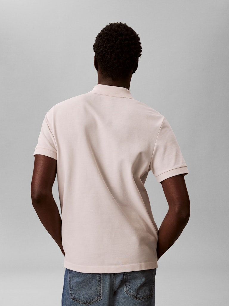 Calvin Klein Jeans miesten pikeepaita SS Open Collar Casual Pique Polo, kerma