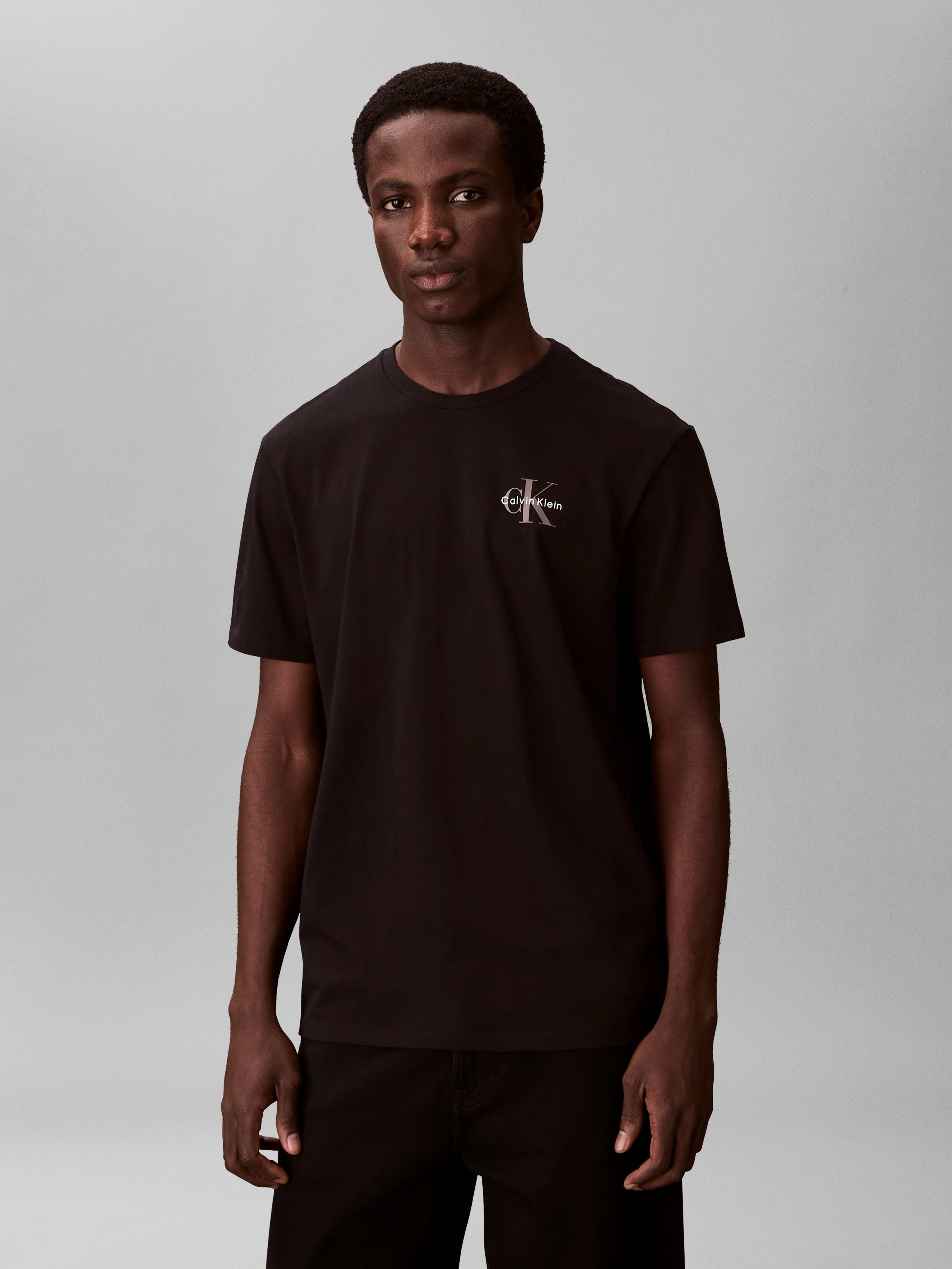Calvin Klein Jeans miesten t-paita SS 30S Jersey Classic Micro Mono, musta