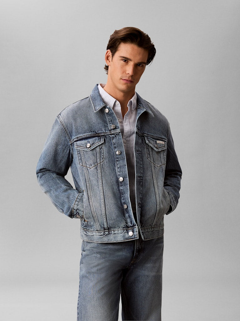 Calvin Klein Jeans miesten farkkutakki Andrew Classic Trucker Jeans Jacket, sininen indigo