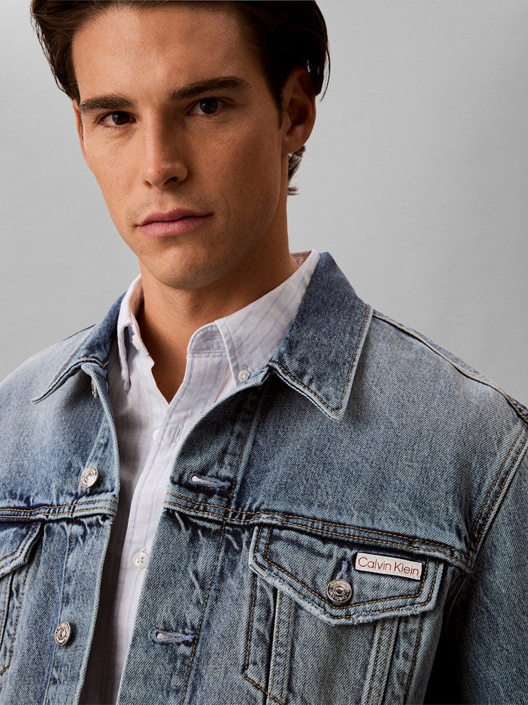 Calvin Klein Jeans miesten farkkutakki Andrew Classic Trucker Jeans Jacket, sininen indigo