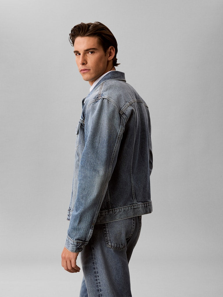 Calvin Klein Jeans miesten farkkutakki Andrew Classic Trucker Jeans Jacket, sininen indigo