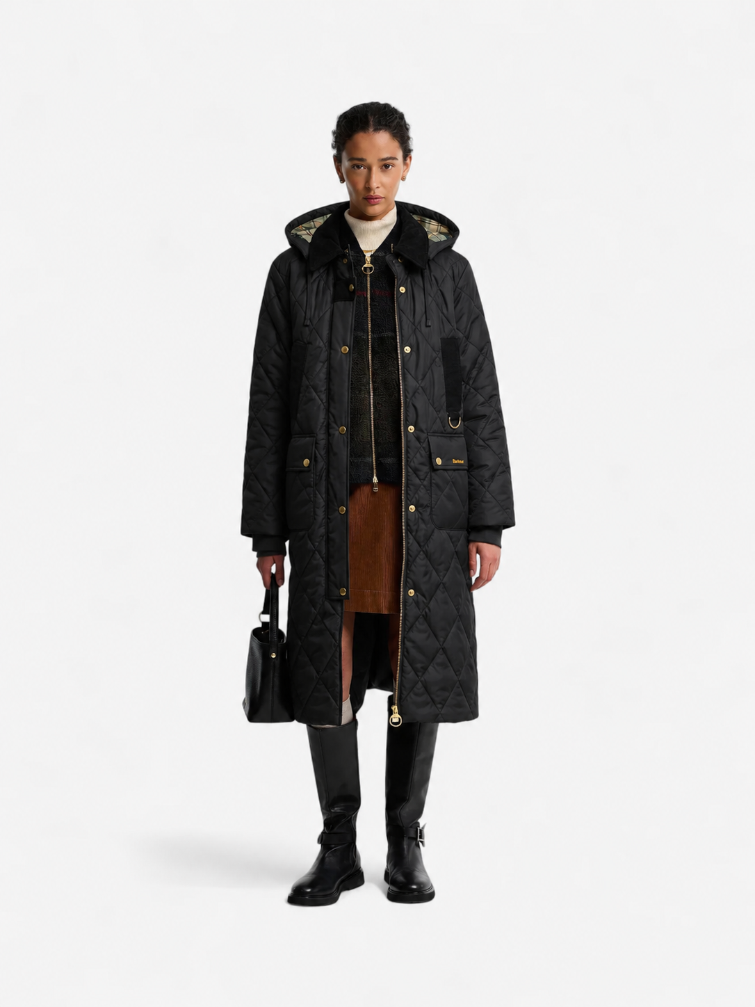 Barbour naisten tikkitakki Rudson Quilt, musta
