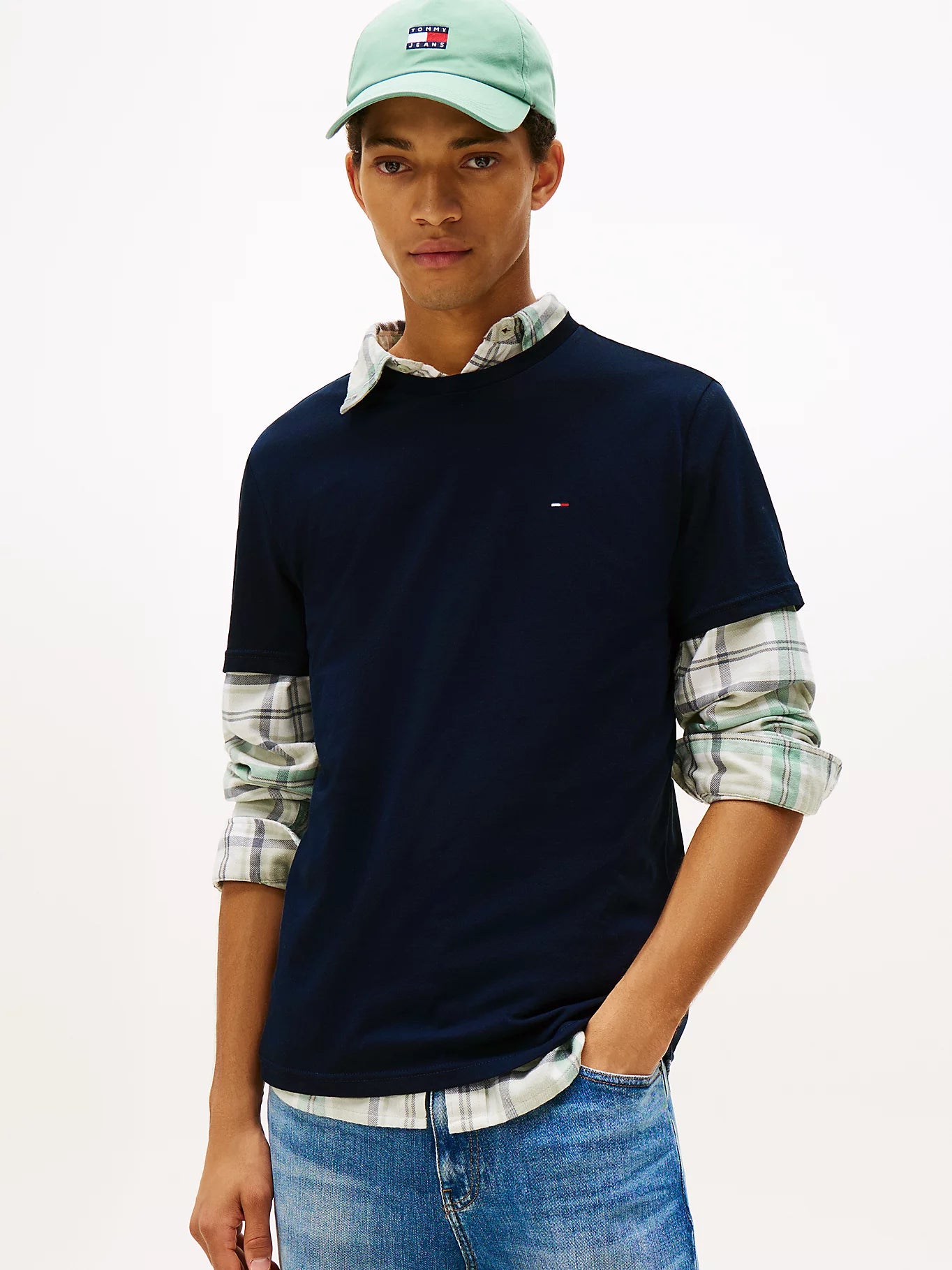 Tommy Jeans miesten t-paita K TJM XSLIM Tee Ext, tummansininen