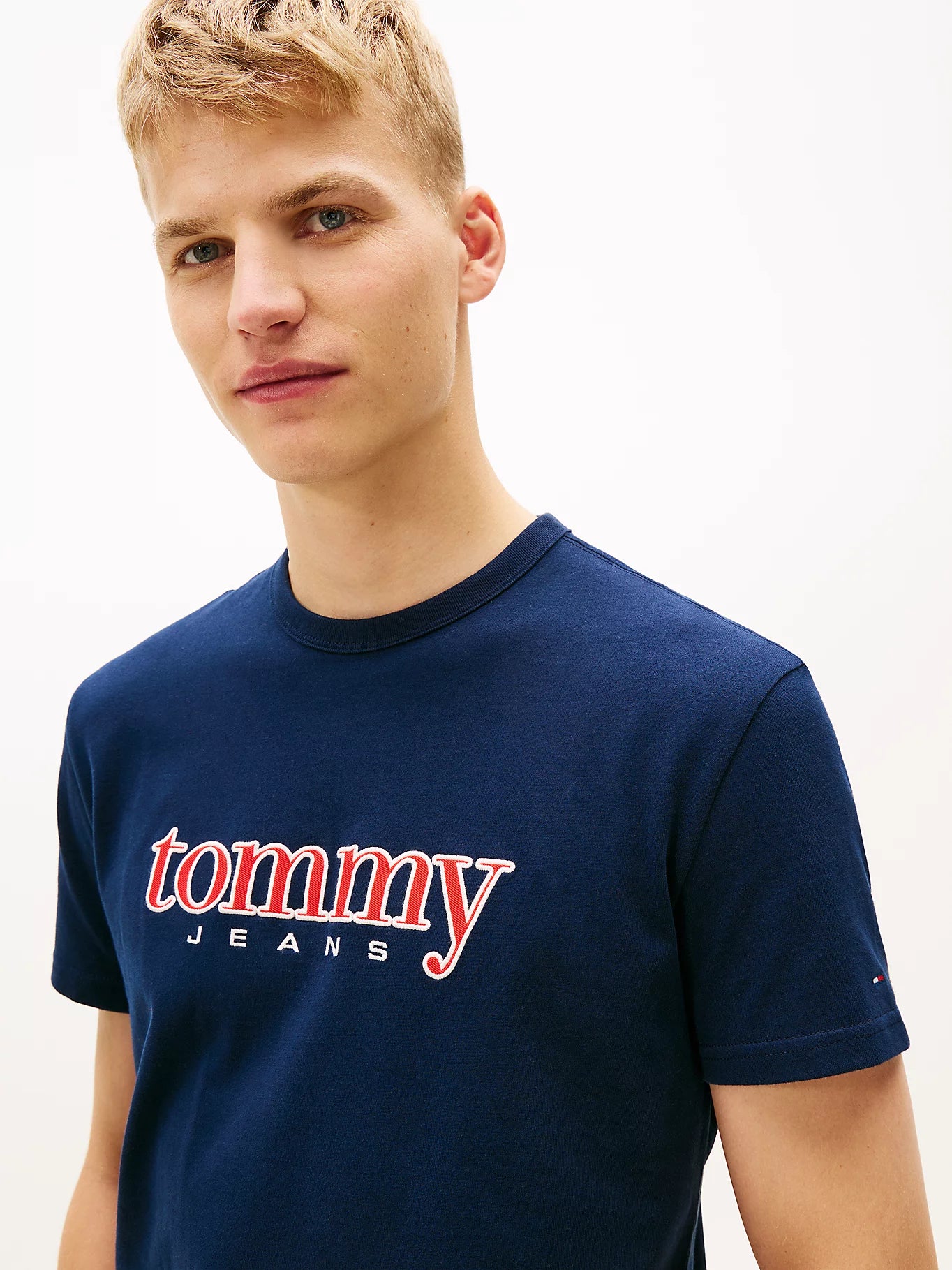 Tommy Jeans miesten T-paita TJM REG APPLIQ GRAPHIC SS T EXT, tummansininen
