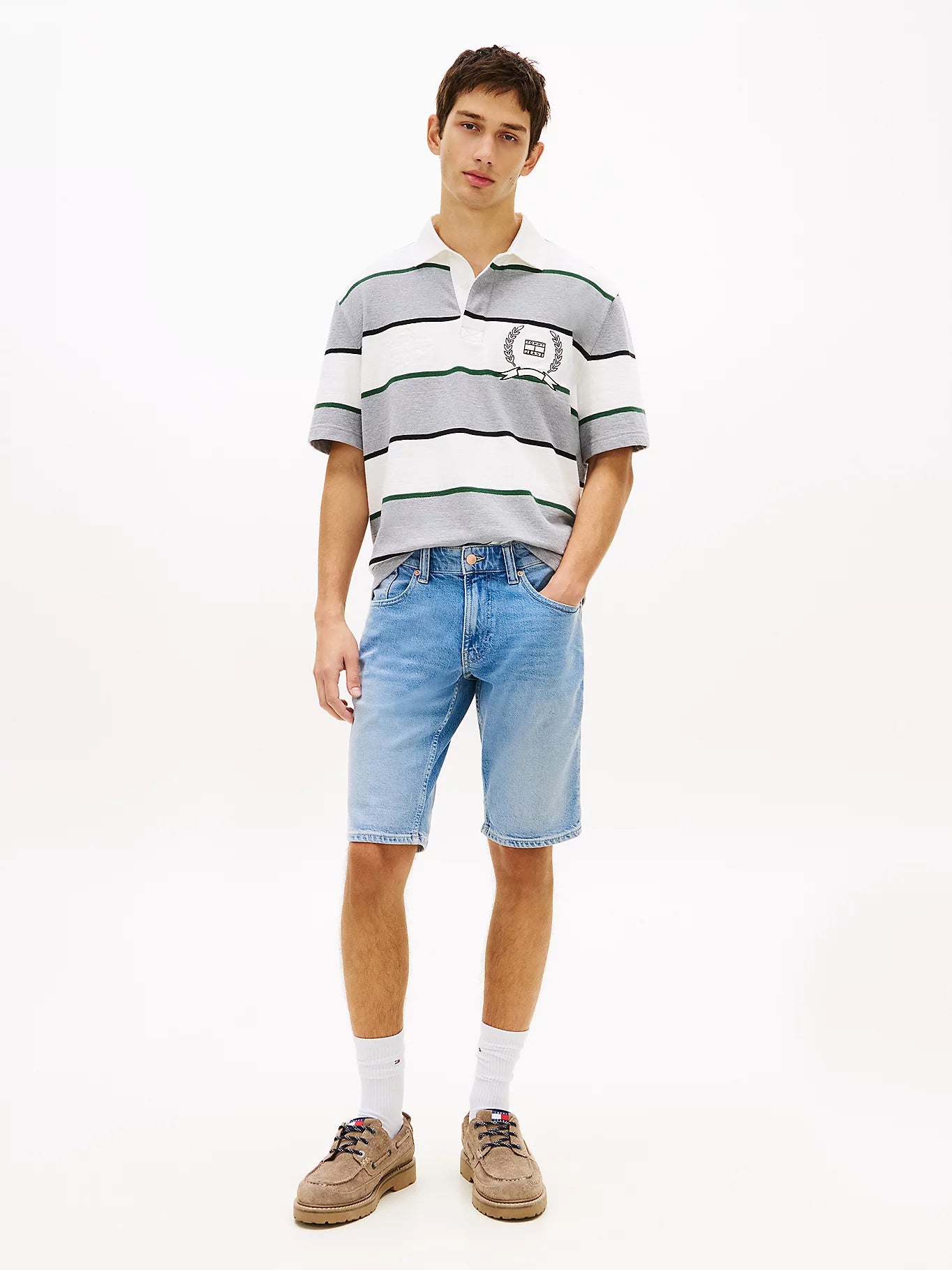 Tommy Jeans miesten farkkushortsit Ronnie Short BJ8131, sininen indigo