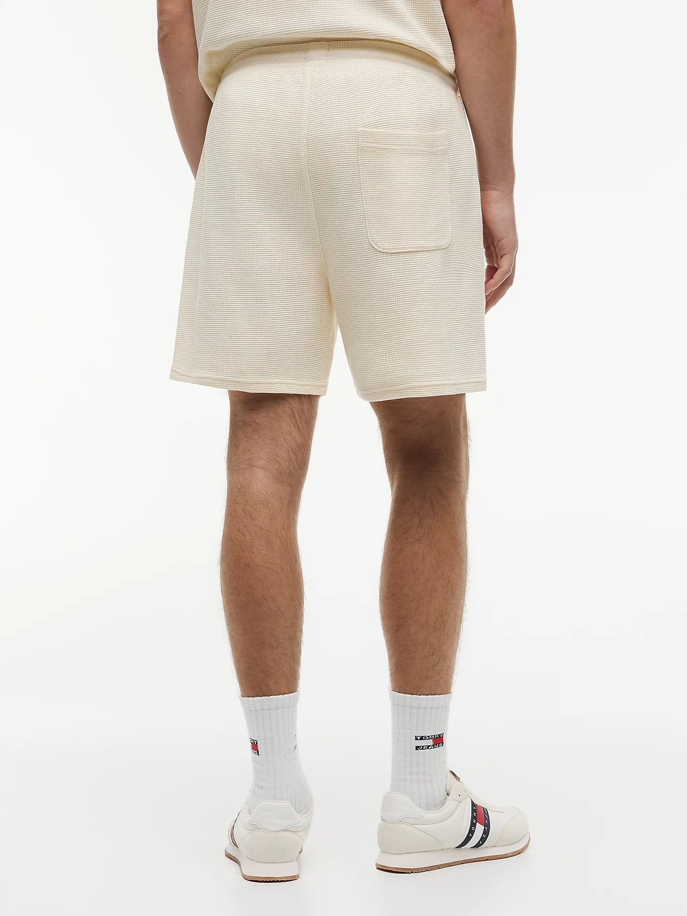 Tommy Jeans miesten collegeshortsit Waffled Beach Short, kerma