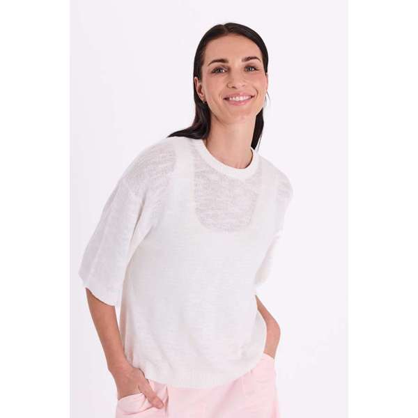 Freequent naisten neulepusero Vick, Brilliant white