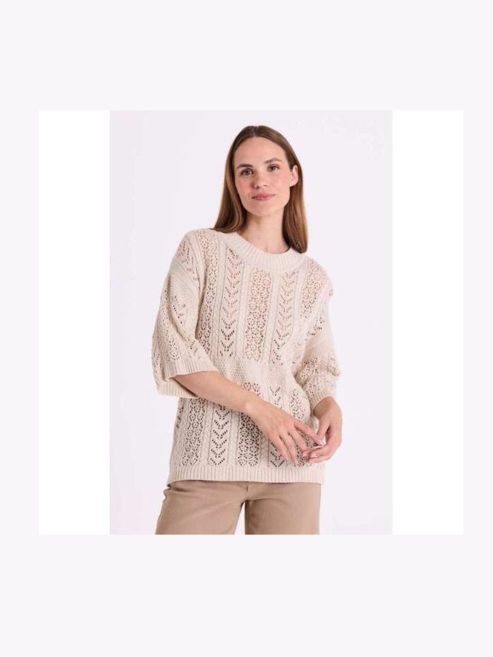 Freequent naisten neulepusero Arwen Pullover, hiekka