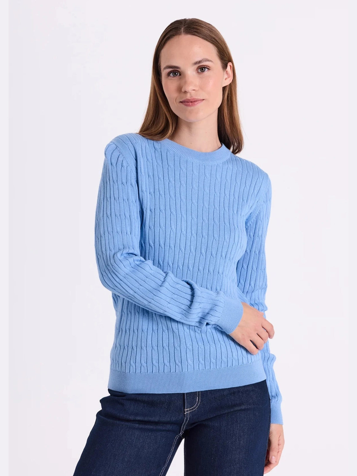 Freequent naisten neulepusero Dodo Pullover, vaaleansininen