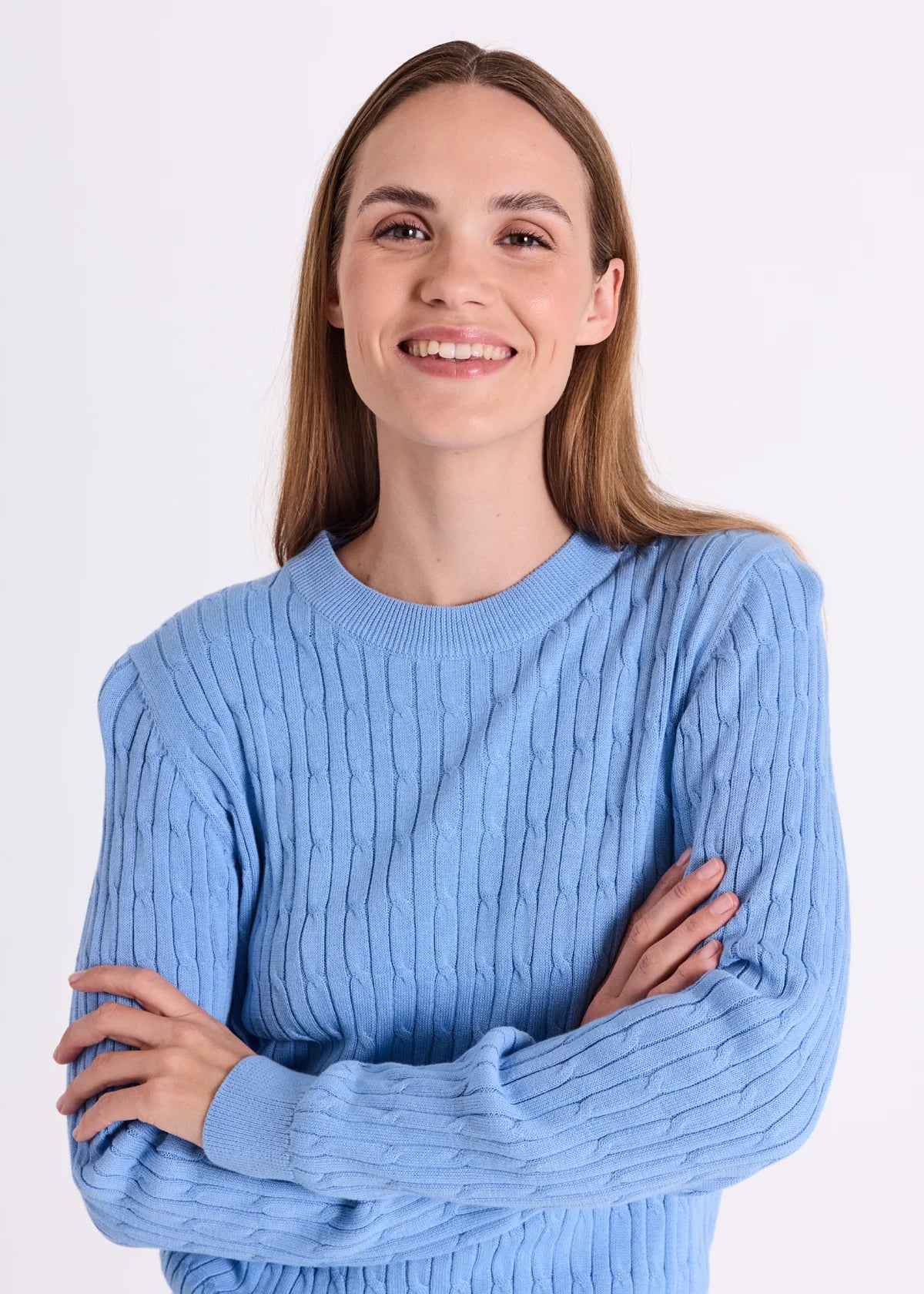 Freequent naisten neulepusero Dodo Pullover, vaaleansininen