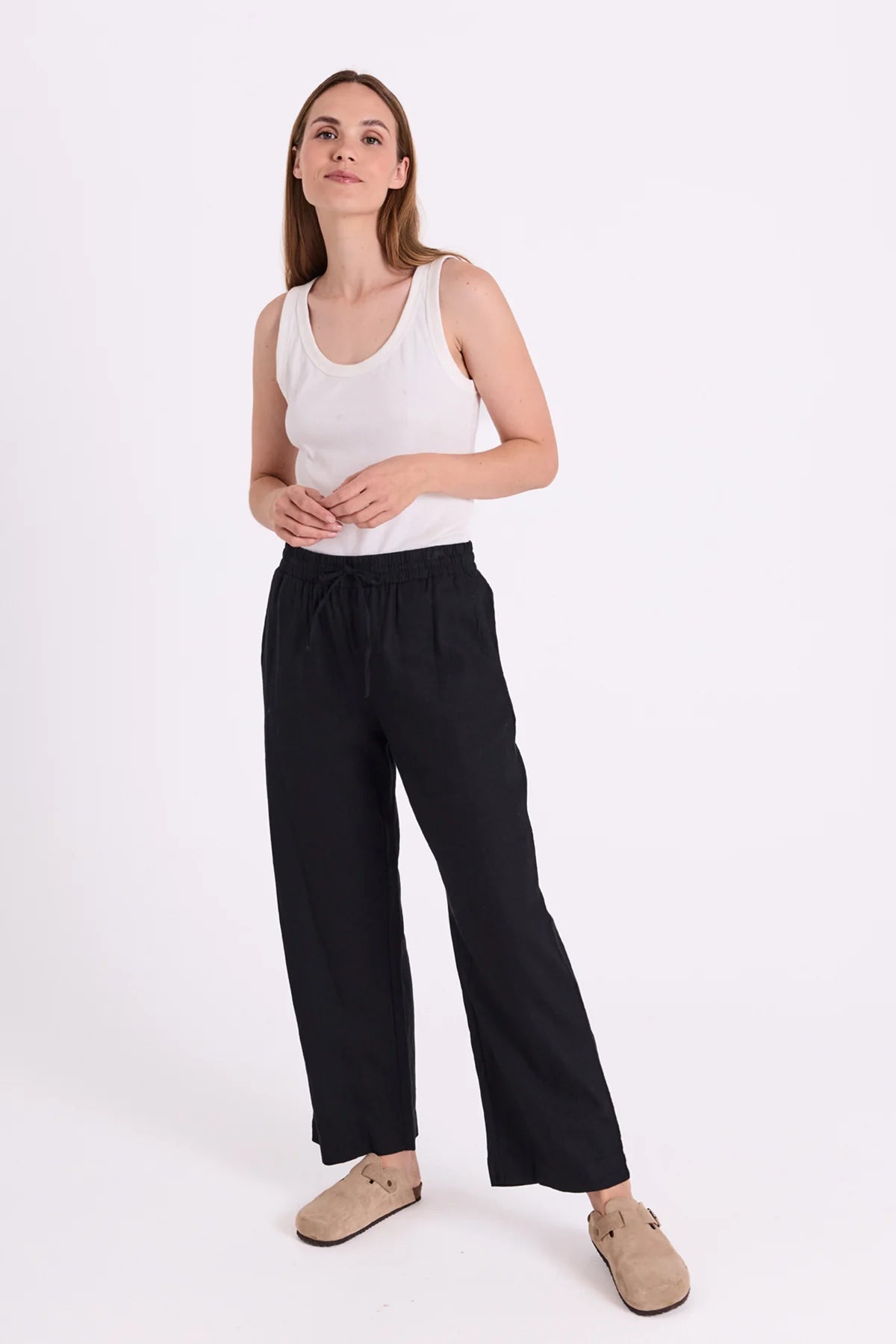Freequent naisten housut Lava Ankle Pant, musta