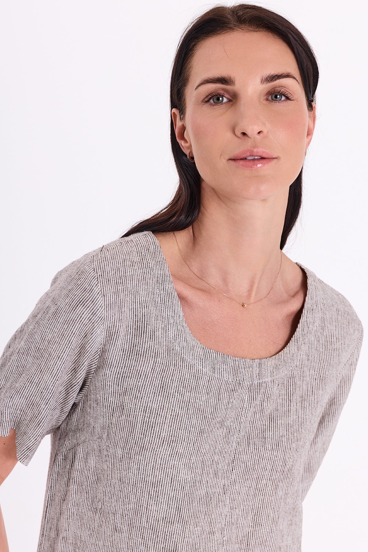 Freequent mekko Lava Dress, raidallinen ruskea