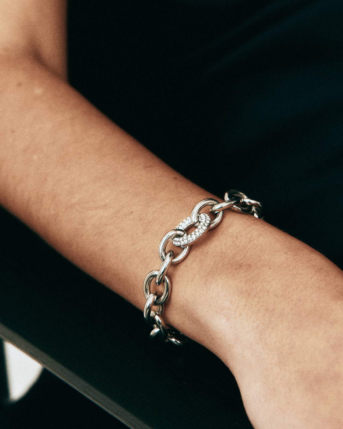 Edblad rannekoru Prisma Bracelet L Silver, hopea