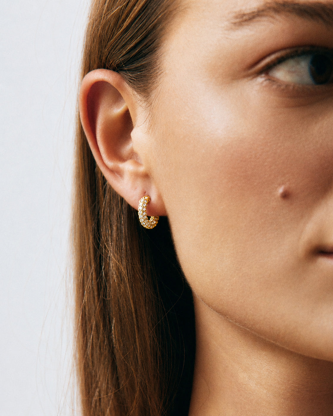 Edblad korvakorut Prisma Hoops S, Gold pleated