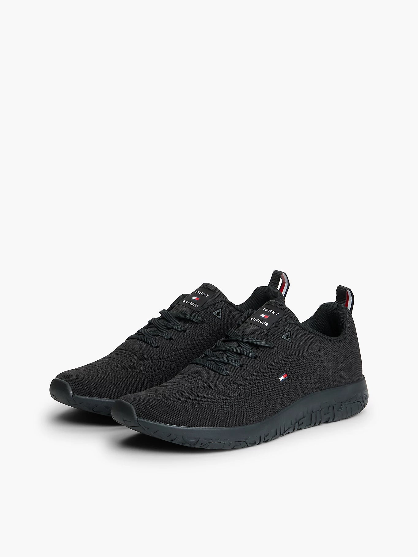 Tommy Hilfiger miesten lenkkarit Corporate Knit Rib Runner, musta