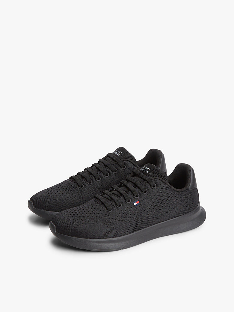 Tommy Hilfiger miesten tennarit Lightweight Runner Knit, musta