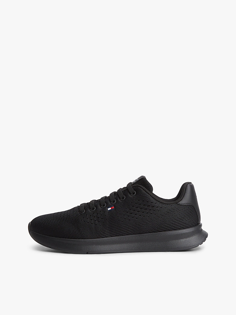 Tommy Hilfiger miesten tennarit Lightweight Runner Knit, musta