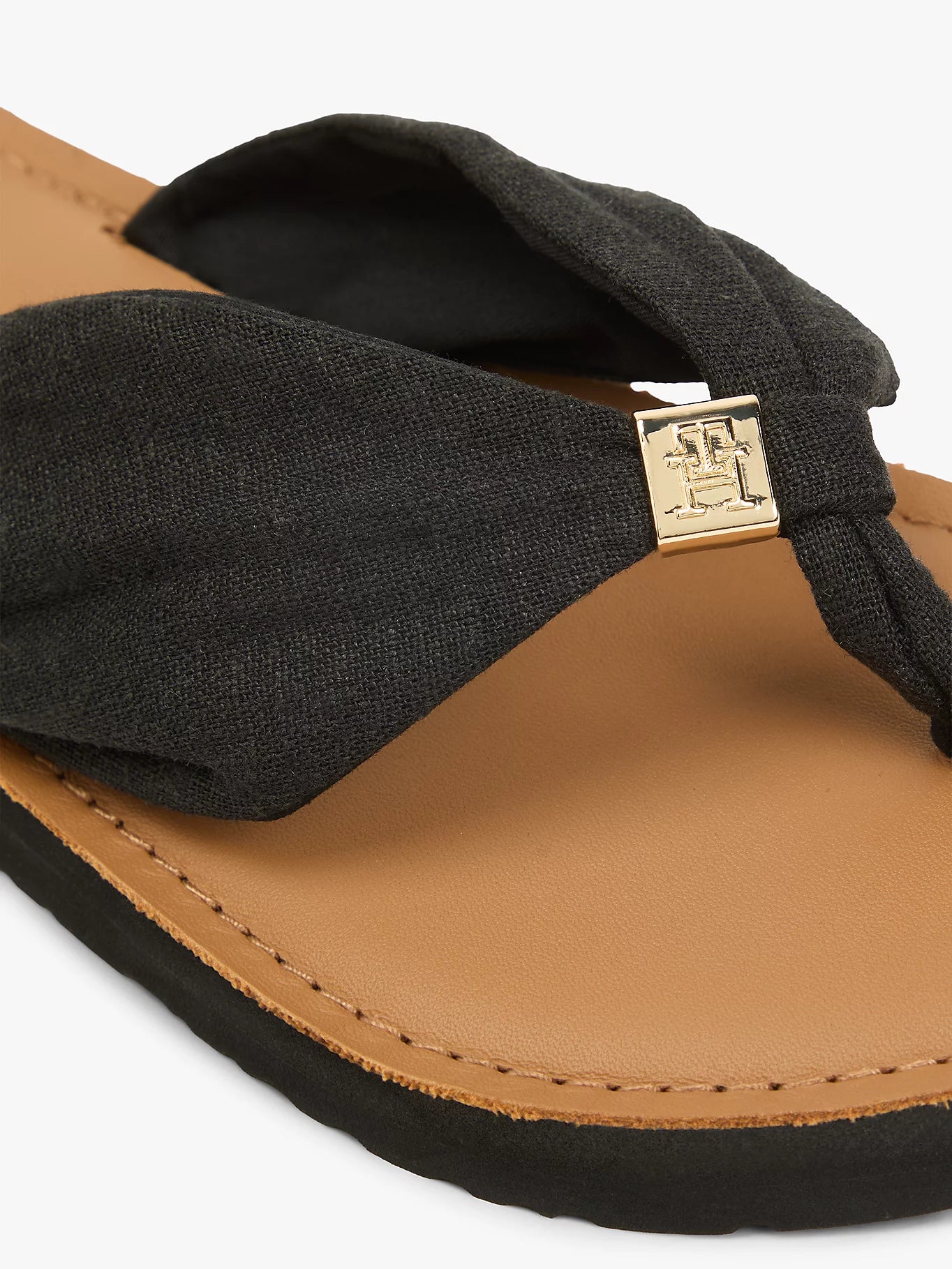 Tommy Hilfiger naisten sandaalit TH LTR Footbed Summer Sandal, musta