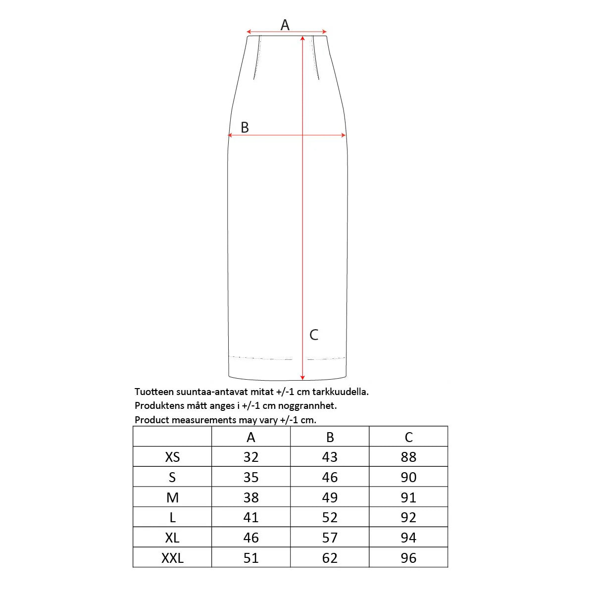 Aarikka hame Fiia, musta