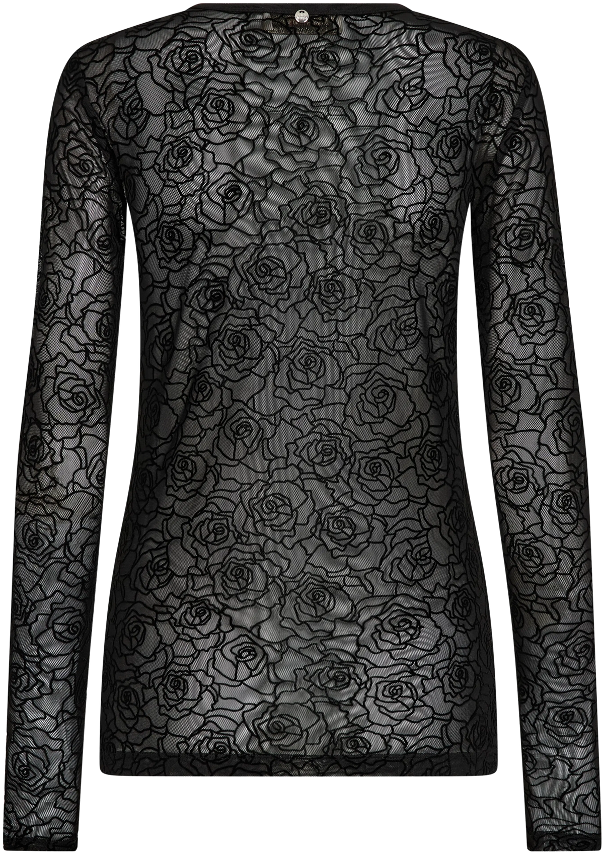 Mos Mosh naisten pitkähihainen paita MMRose Mesh Blouse, musta