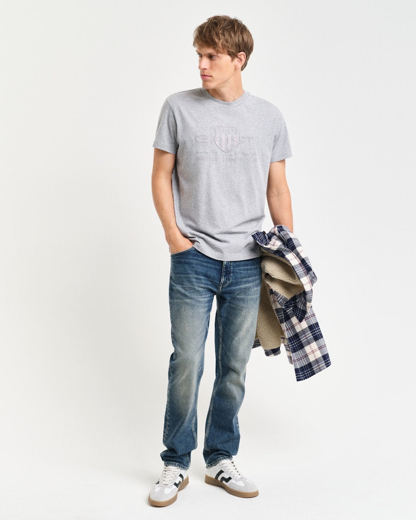 Gant miesten t-paita, TONAL ARCHIVE SHIELD T-SHIRT KESKIHARMAA