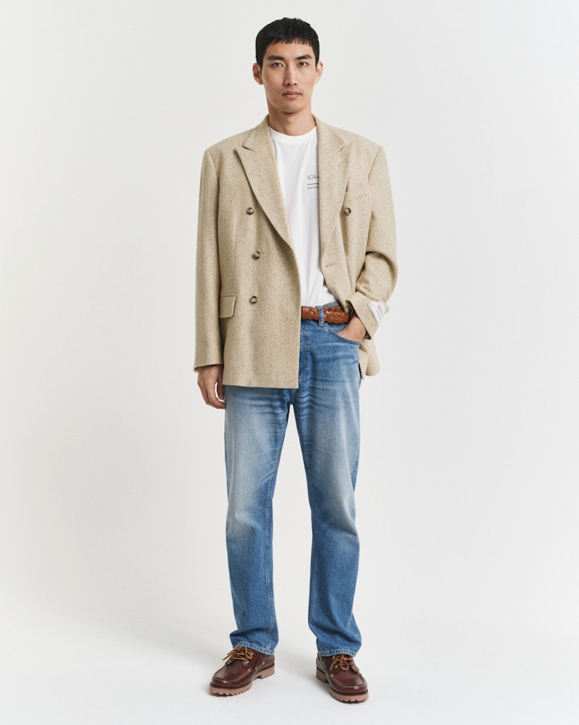 Gant miesten t-paita K Reg Archive Shield EMB SS T-Shirt, valkoinen