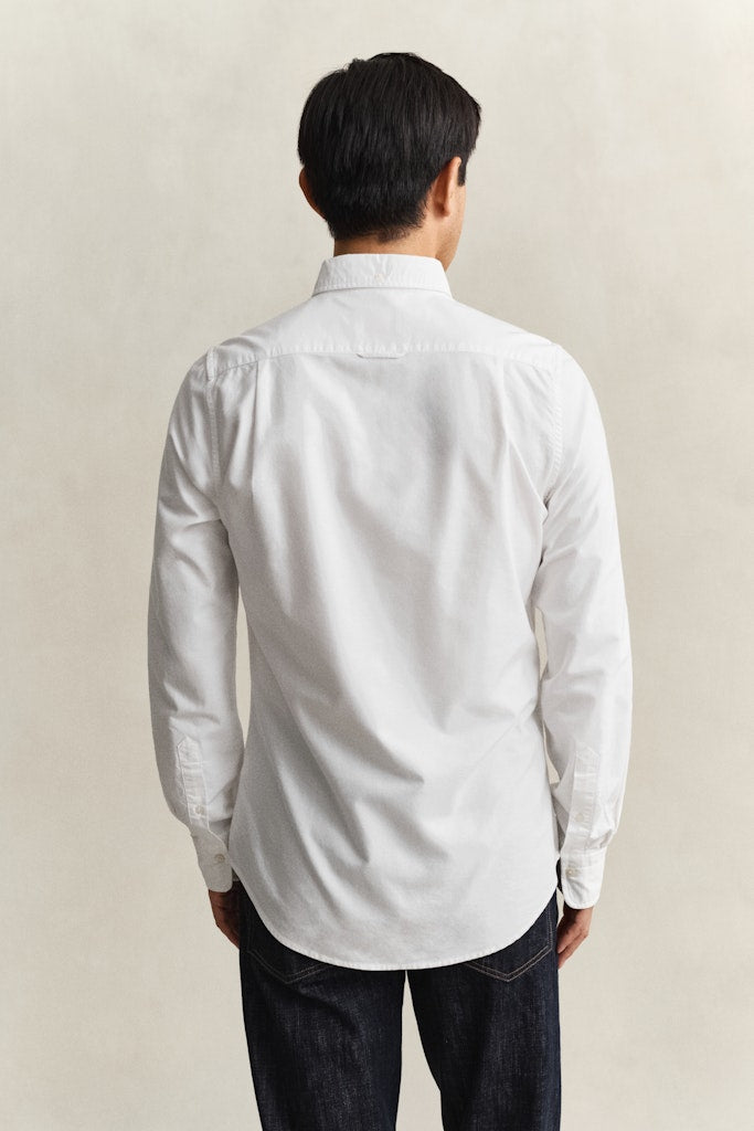 Gant miesten kauluspaita Slim Fit Classic Poplin Shirt, Valkoinen