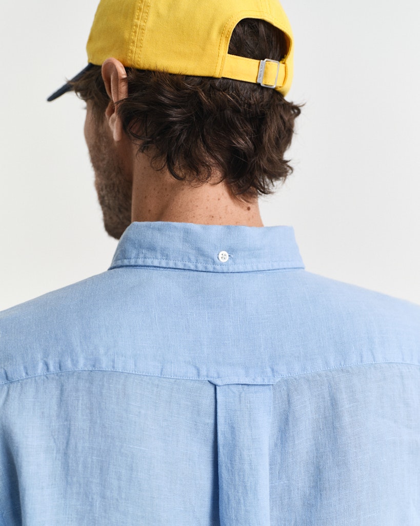 Gant miesten kauluspaita K Reg Garment Dyed Linen Shirt, vaaleansininen