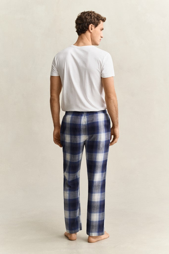 Gant miesten pyjamahousut Flannel Check Pajama Pants, tummansininen