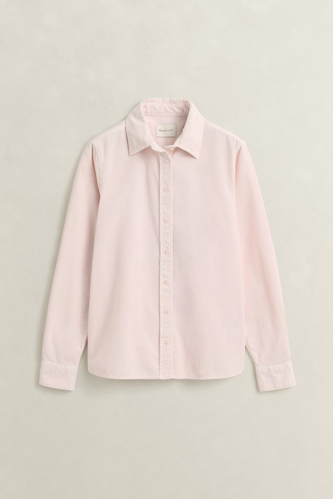 Gant naisten paitapusero Regular Corduroy Shirt, vaaleanpunainen