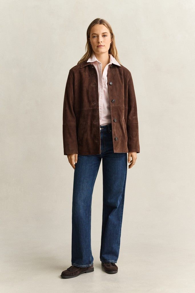 Gant naisten paitapusero Regular Corduroy Shirt, vaaleanpunainen