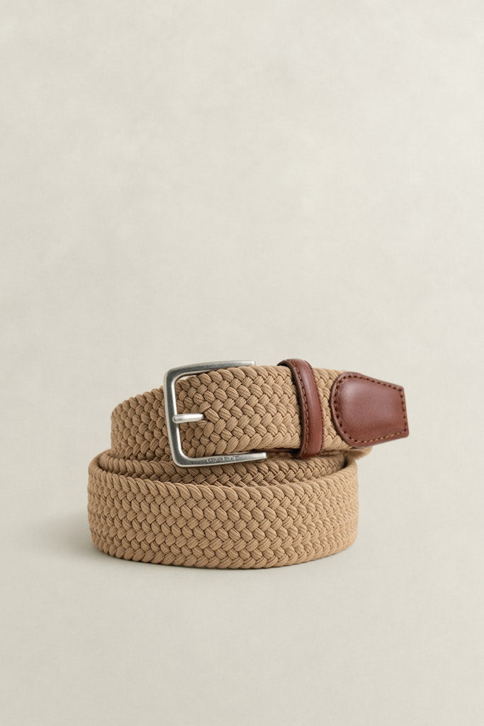 Gant miesten vyö Elastic Braided, Taupe Beige