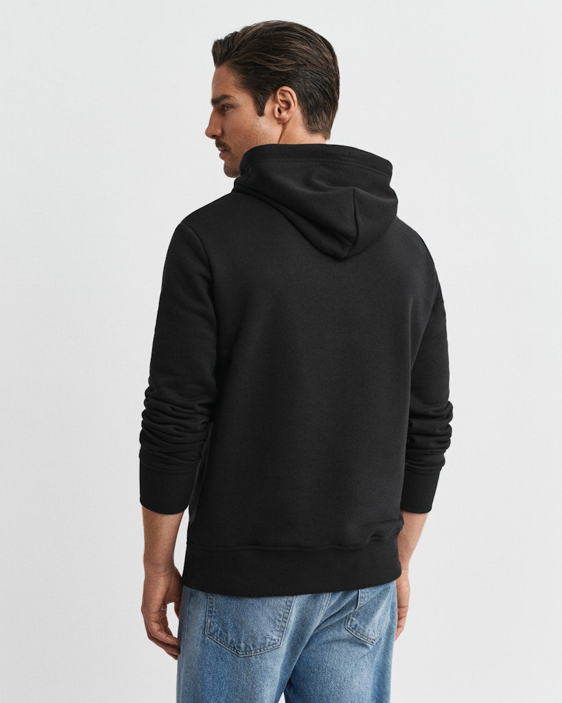 Gant miesten huppari Graphic Hoodies Embroidery, musta